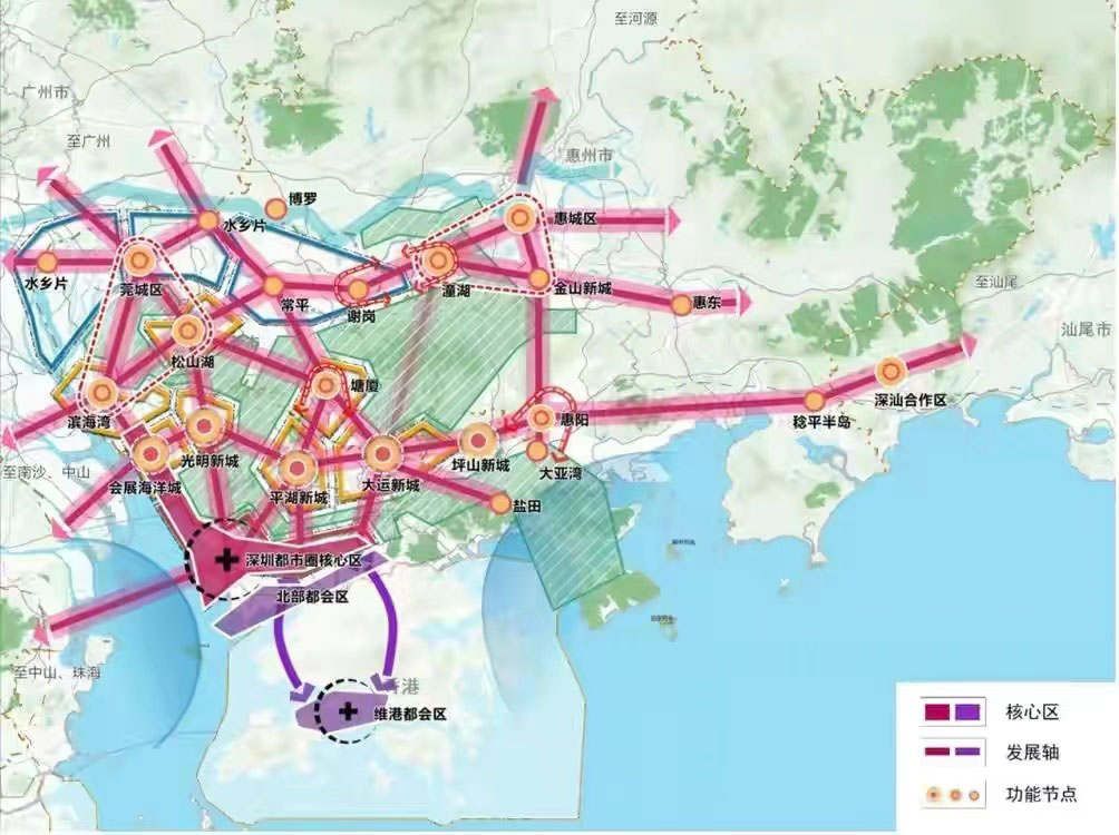 大調(diào)整！深圳都市圈范圍縮小、含金量升級，9個(gè)軌道主樞紐惠州占2個(gè)